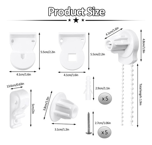 Kit De Accesorios Para Persianas Enrollables, Soportes Para