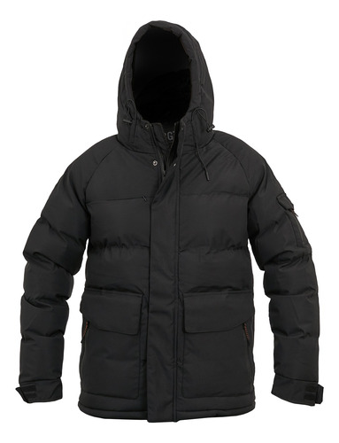 Campera Hombre Impermeable Abrigo Puffer Parka Capucha Bgt