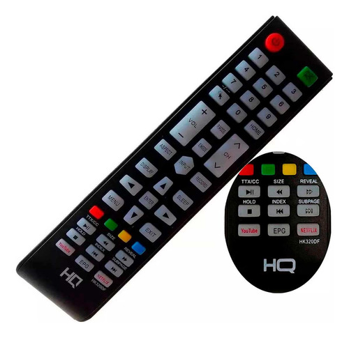 Controle Remoto Tv Hq Hqs43nkh Hqs32nkh Hk320df