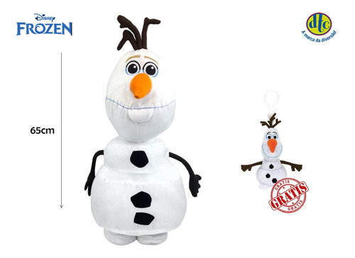 Pelúcia Boneco De Neve Olaf Disney Frozen + Chaveiro Brinde