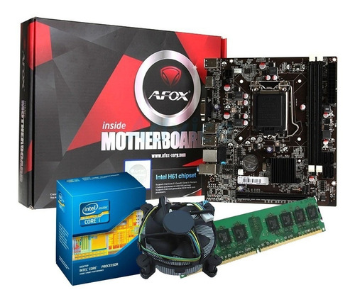Imagem 3 de 5 de Kit Intel Core I5 3470 3.6 Ghz + Placa H61 + 8gb Ram Promoç
