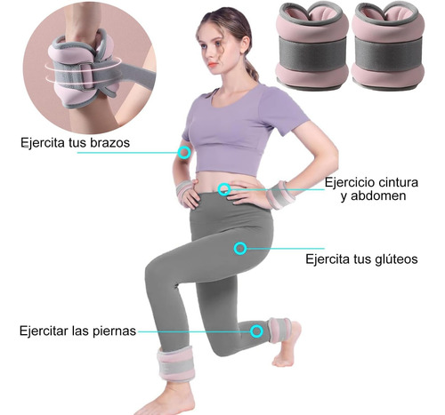 2 Piezas Pesas De Polainas Para Fitness Muñecas Y Tobillo