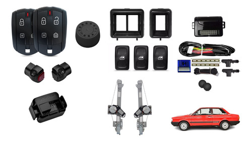 Kit Vidro Elétrico Voyage G1 2p Alarme Positron Exact Travas