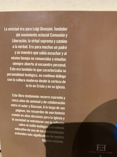 Luigi Giussani. La Virtud De La Amistad F Ventorino