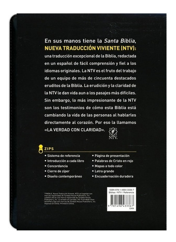 Imagen 3 de 3 de Biblia Nueva Traducción Viviente Ntv Letra Grande Negra