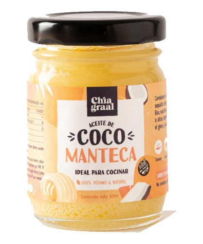 Aceite Coco Chia Graal Sabor Manteca X90ml