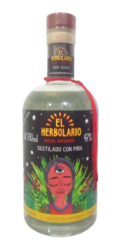 Imagen 1 de 4 de Mezcal El Herbolario Tobalá Destilado Con Piña Gran Oro 2021