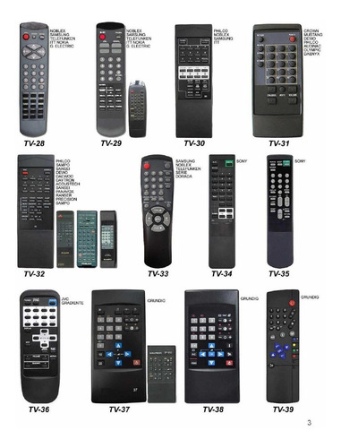 Control Remoto Tv Philips Sanyo Sony Hitachi LG Noblex Y +