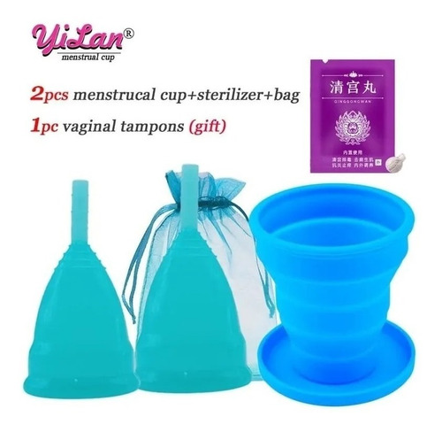 Imagen 1 de 1 de Pack Copa Menstrual S - L + Vaso Esterilizador +bolsita