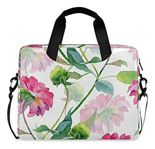 Maletín - Pink Dahlias Slim Laptop Sleeves 15.7 Inch Briefc