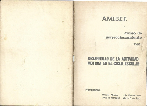Curso De Perfeccionamiento De Amibef, 1978 - Autores Varios