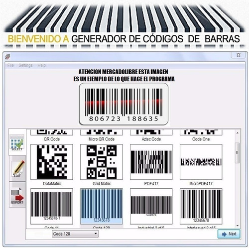 Software + Plantilla Excel Generador Codigos De Barras 