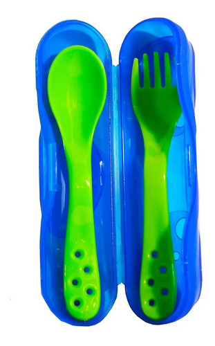 Tenedor + Cuchara Con Estuche Baby Innovation