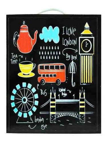 Quadro Frases I Love London Area De Churrasco Mdf