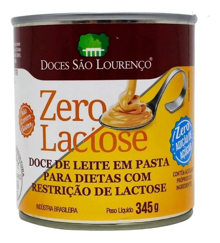Imagem 1 de 1 de Doce De Leite Zero Lactose Zero Açúcar São Lourenço 330g