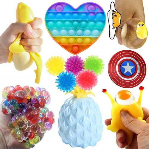 Pop Fidget-12pcs-simulación De Piña Pellizco De Juguete