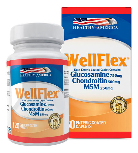 Wellflex Glucosamina 750 Mg Condroitina 600 Mg Msm 120 Caps