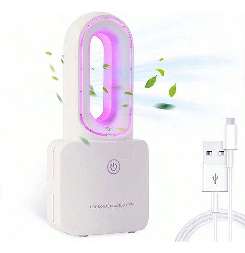 Usb Recargable Portátil Sin Hojas Ventilador Con Seis Colore