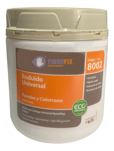 Enduido Universal 1kg. Fisuras Grietas Paredes Y Cielorrasos