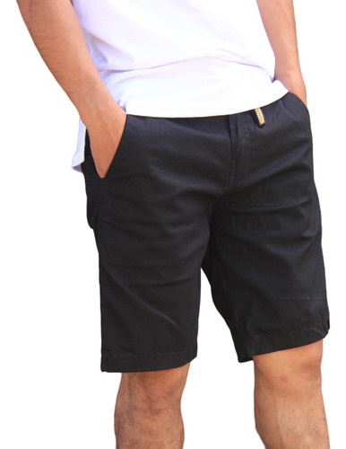 Short _ Bermuda De Verano Drill Algodón Stretch No Despinta