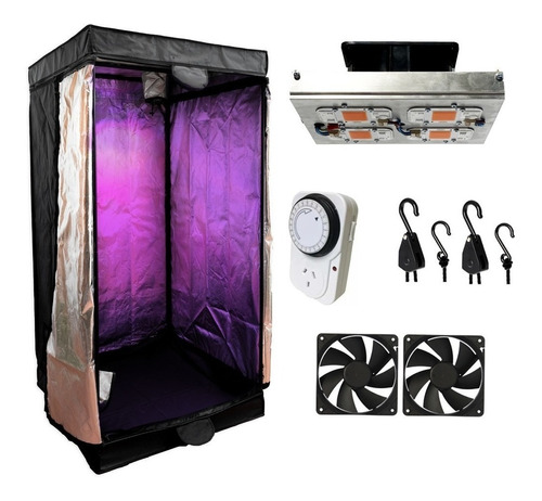 Kit Carpa Cultivo Indoor 60x60 Panel Eco 200w + Accesorios