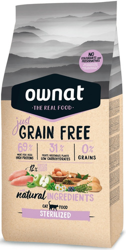 Ownat Just Grain Free Sterilized Cat 3 K