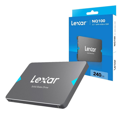 Disco Estado Solido Ssd 240gb Lexar Nq100 2.5in Notebook Pc Color Negro
