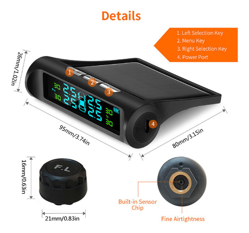 Sensor De Presión De Neumático Externo: Neumático Inalámbric
