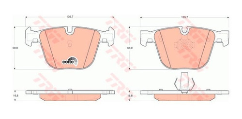 Pastilhas De Freio Traseiro Bmw M6 Cabrio 2006-2011 (e64)