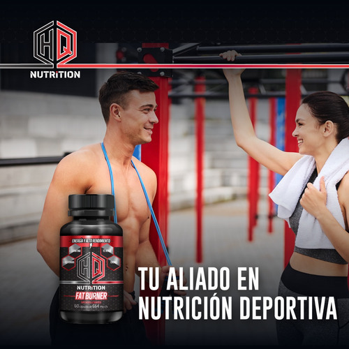 Pre Entreno Hq Nutrition Fat Burner Quema Grasa 60 Caps Sin Sabor