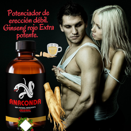 Potenciador Sexual Erección Fuerte Y Prolongada Ginseng Rojo