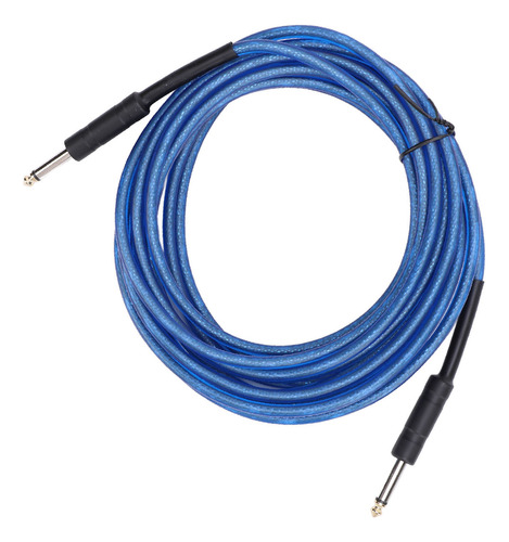 Cable De Instrumento Azul De 6 Metros Para Guitarra, 6,35 Mm