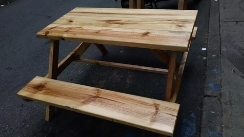 Imagen 7 de 7 de Mesa Picnic, Jardin, Terraza, Camping, De Madera Furte