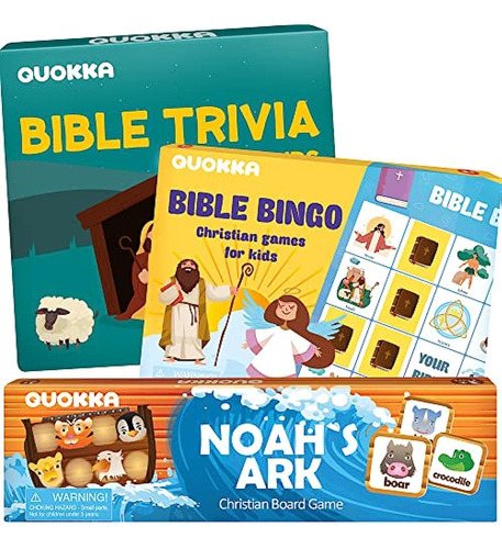Quokka 3x Set Juegos Bíblicos Para Niños 4-6 - | Juego De Bi