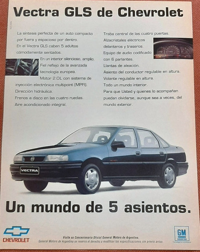 Publicidad Chevrolet Vectra 1994