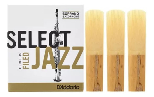 Kit 3 Palhetas Select Jazz Filed - Sax Soprano - 2 Hard