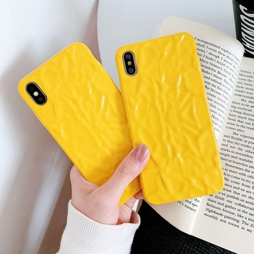 Funda Para iPhone Colores Vivos Textura 3d Moda D Goma +mica
