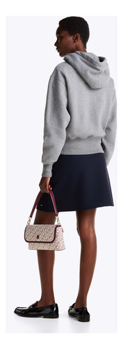Sudadera Gris Con Capucha Y Cordón Tommy Hilfiger Mujer
