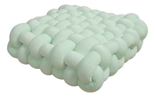 Verde Claro - 40* 40* 12 Cm (quadrado De Elastano De Pelúcia