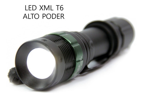 Imagen 8 de 10 de Linterna Recargable Tactica Militar Led T6 Potente Zoom Usb