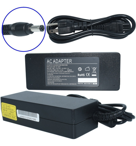 Cargador Adaptador Acer Toshiba Asus Adp-90 19v 4.74a 90w