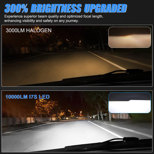 Par Kit De Faros Led H1 Para Auto 60w 10000lm 6000k Canbus
