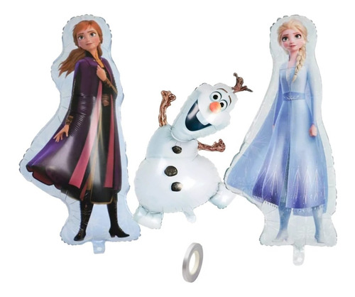 Globos Frozen Olaf Elsa Y Ana + Cinta 