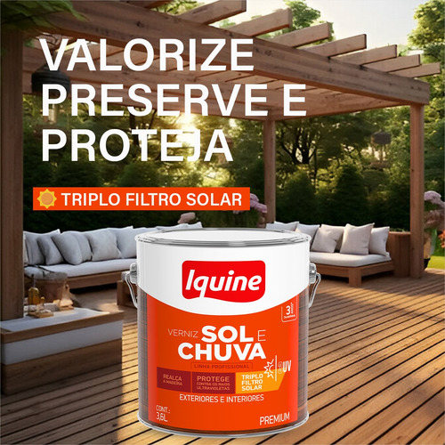 Vernize Sol E Chuva 3,6l Premium Triplo Filtro Solar Iquine