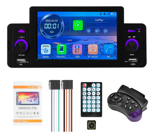 Auto Carplay Android Auto Bt Mp5 5 Usb De Un Solo Din