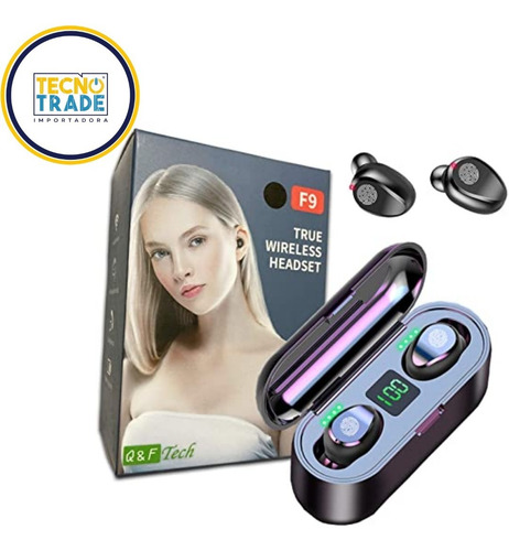 Imagen 2 de 2 de Audifonos Inalámbricos Táctil Bluetooth F9 120 Horas