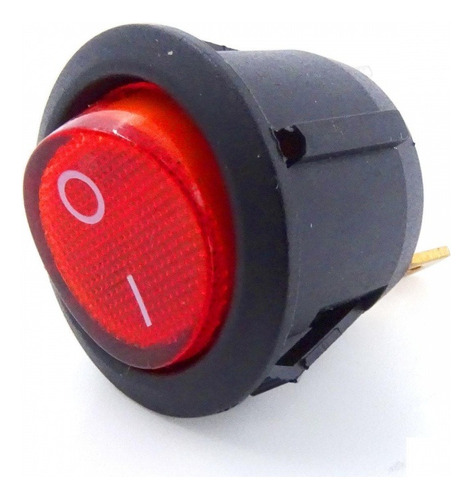 Botón Interruptor (switche) Redondo 125v 15 Amp Con Luz Roja