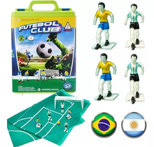 Jogo Futebol Botão Club Brasil x Argentina Original Gulliver