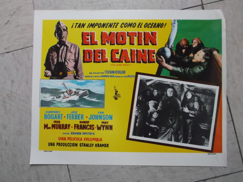 Original Cartel De Cine Lobby Card El Motin Del Caine #5
