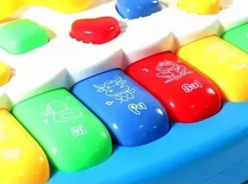 Brinquedo Piano Teclado Infantil Musical Reflete Luzes Coloridas